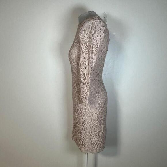 Diane Von Furstenberg Zarita Dress Women’s Size 4 Ballet Lined Lace Beige Pink - Picture 4 of 14